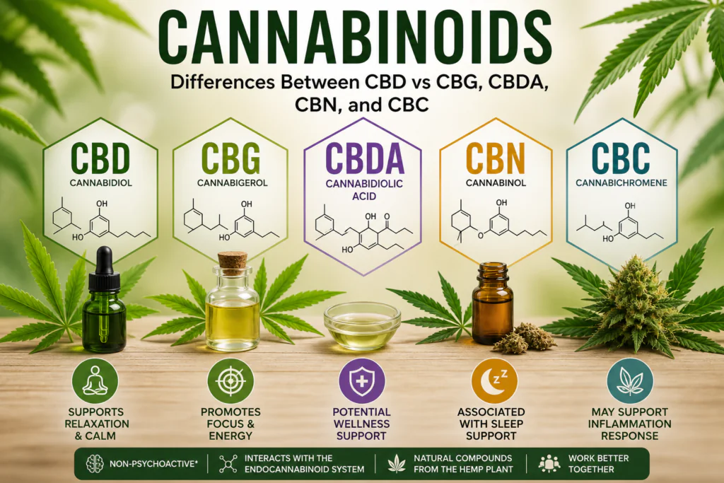 CBD vs CBG vs CBC
